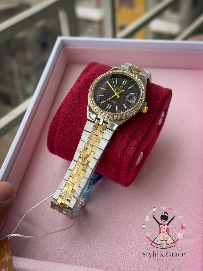 Caslex | CX - | LD Stone style | Dual Tone | Black Dial_img_2