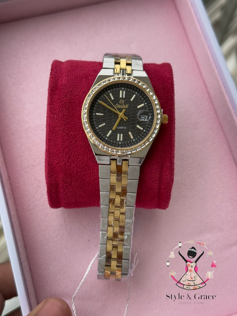 Caslex | CX - | LD Stone style | Dual Tone | Black Dial_img_3