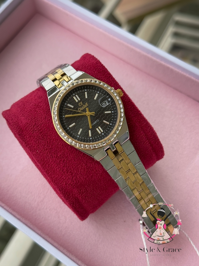 Caslex | CX - | LD Stone style | Dual Tone | Black Dial_img_4
