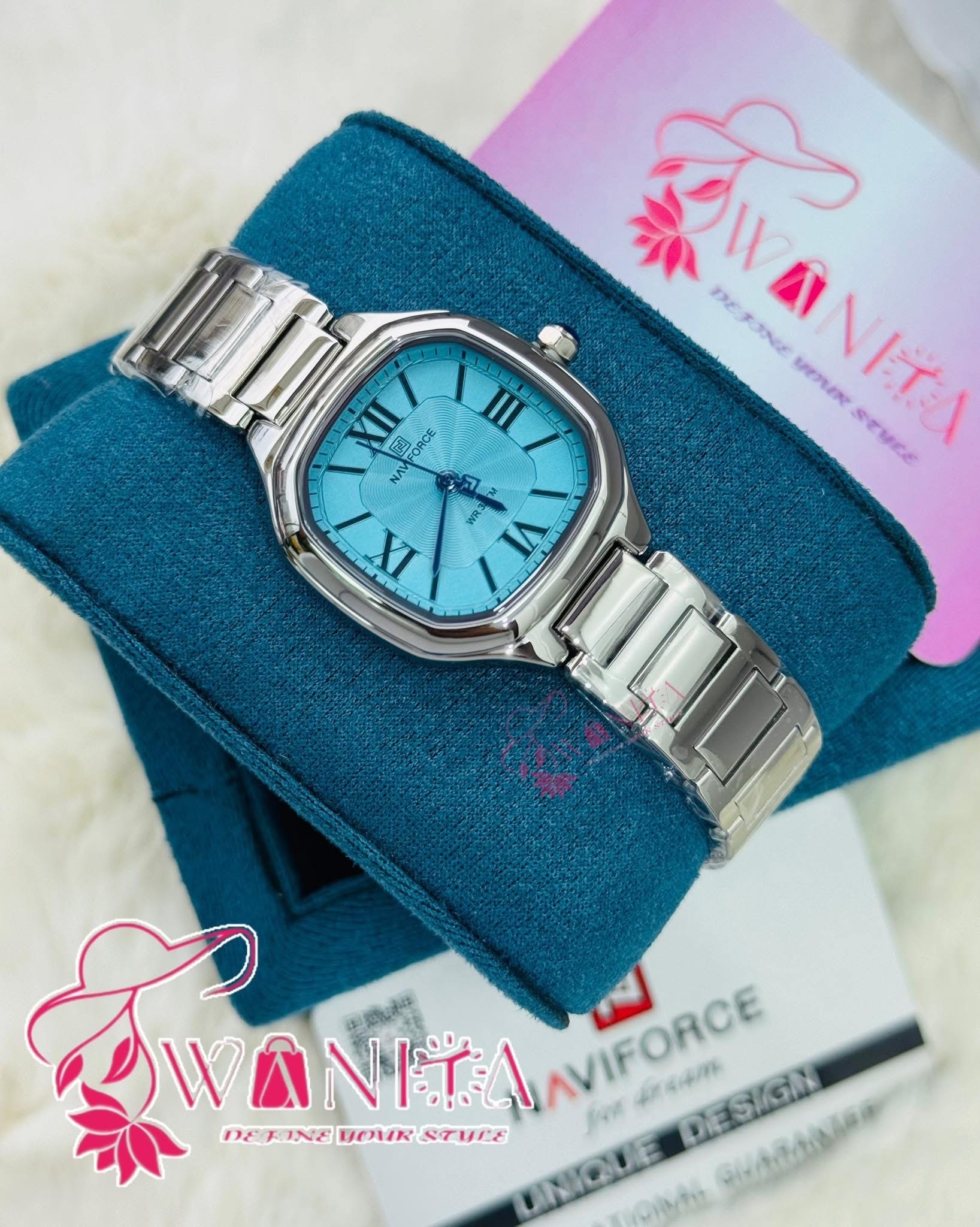 Naviforce Ladies Full Silver Chain Watch
