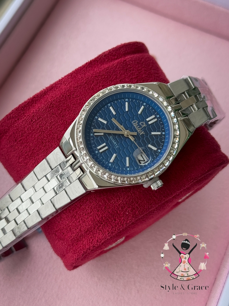 Caslex | CX - | LD Stone style | Singel Tone | Blue Dial_img_5