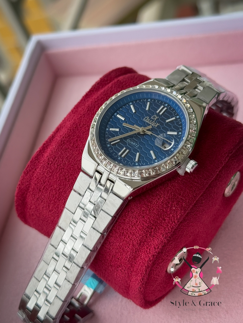 Caslex | CX - | LD Stone style | Singel Tone | Blue Dial_img_6