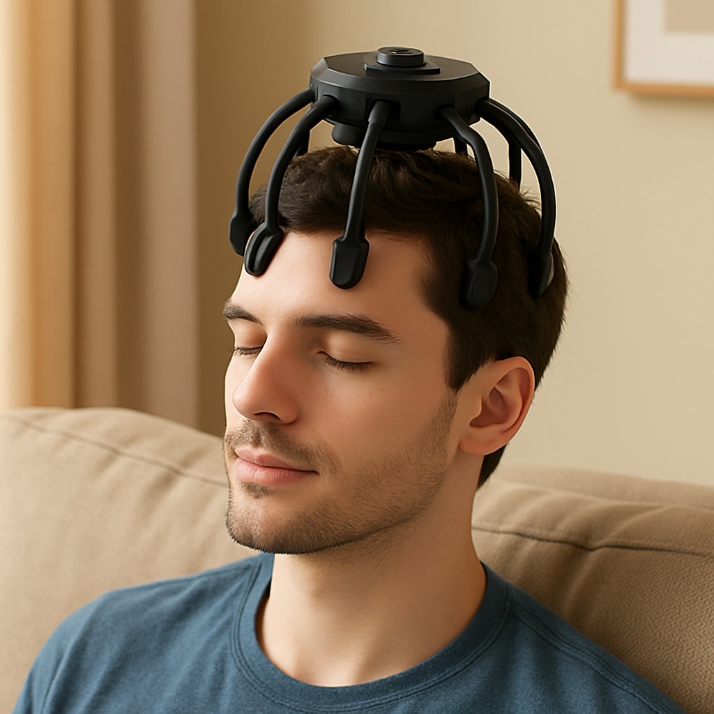 Electric Head Massager for Stress Relief, Scalp Massage, Physiotherapy Claw