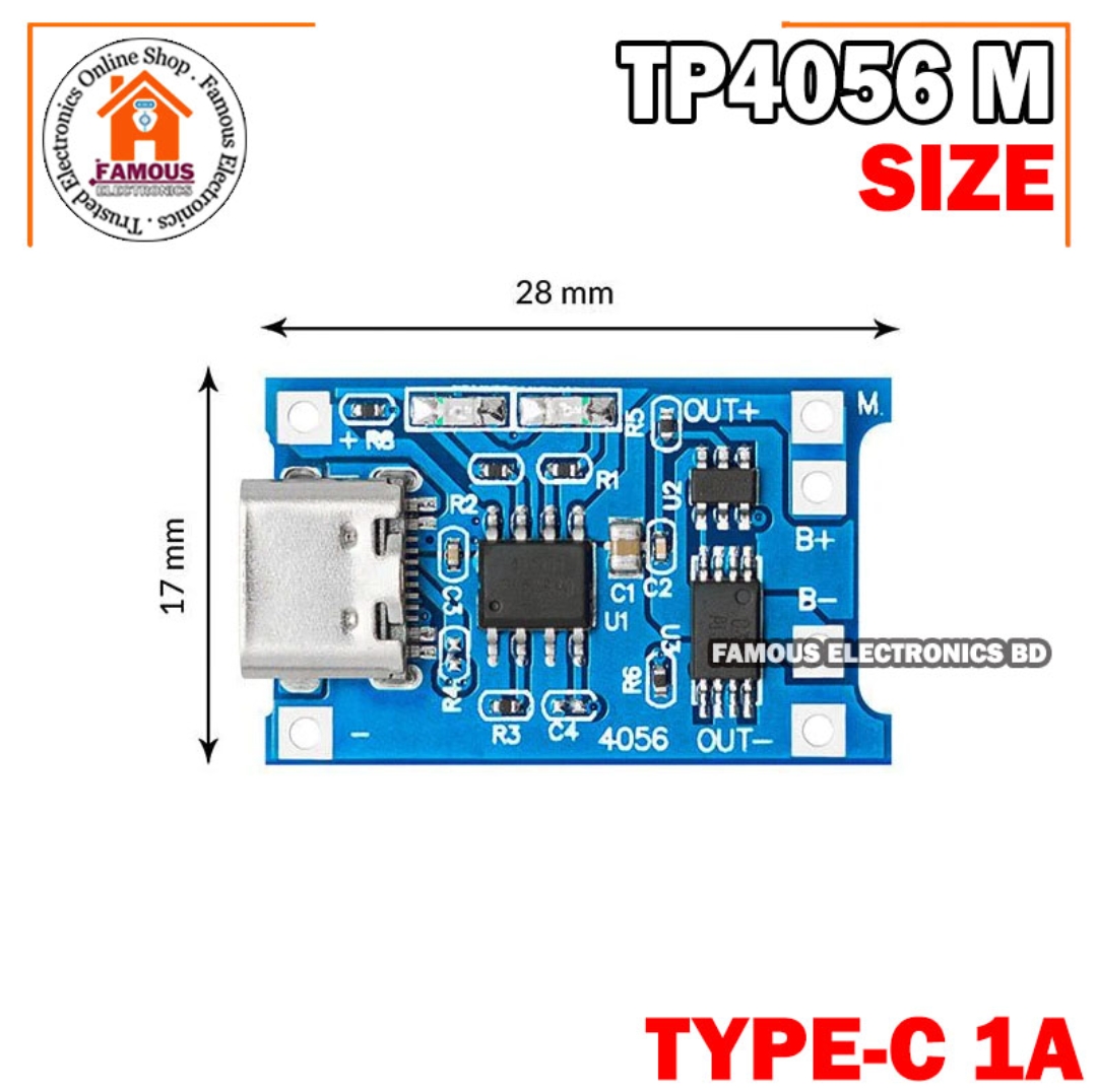 10PCS TP4056 Type-C USB 5V 1A 18650 Lithium Battery Charger Module Charging Board with Dual Protection Functions_img_2