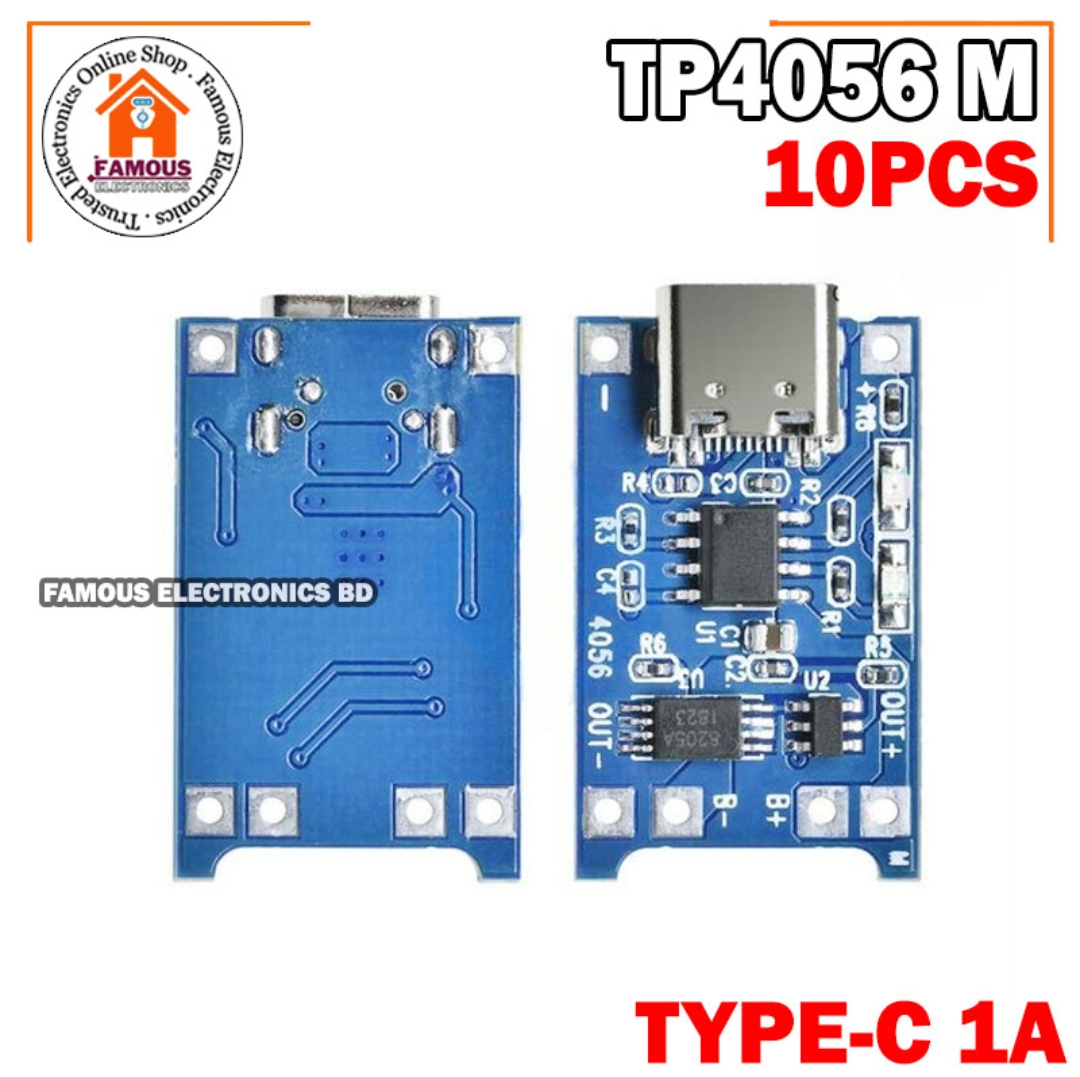 10PCS TP4056 Type-C USB 5V 1A 18650 Lithium Battery Charger Module Charging Board with Dual Protection Functions_img_6