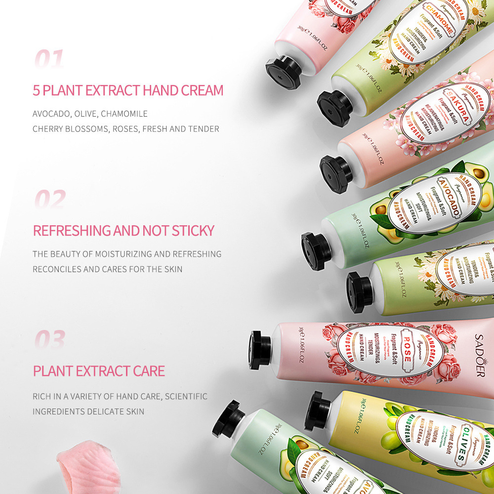 Sadoer Hand Cream - Plant Extract Hydrating Moisturizing Hand Cream 30g_img_7