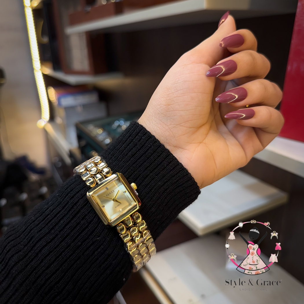 Gucci Square dial | Full gold body | Sunflower gold dial_img_1