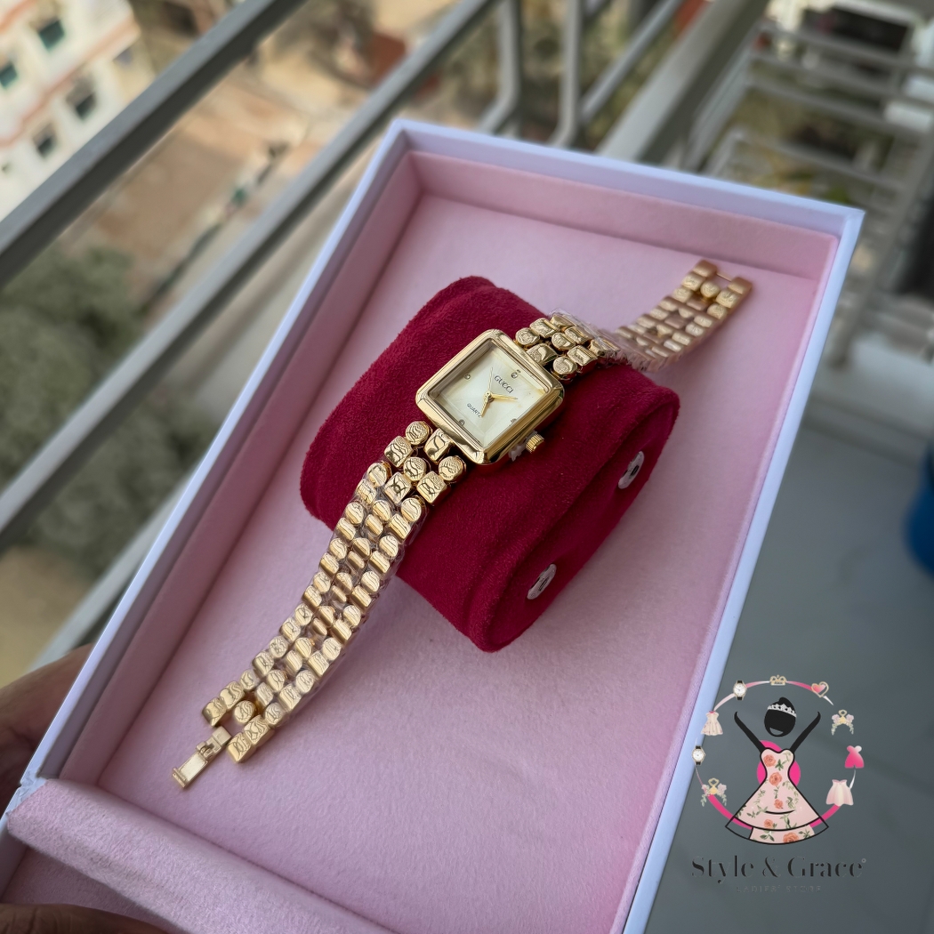 Gucci Square dial | Full gold body | Sunflower gold dial_img_3