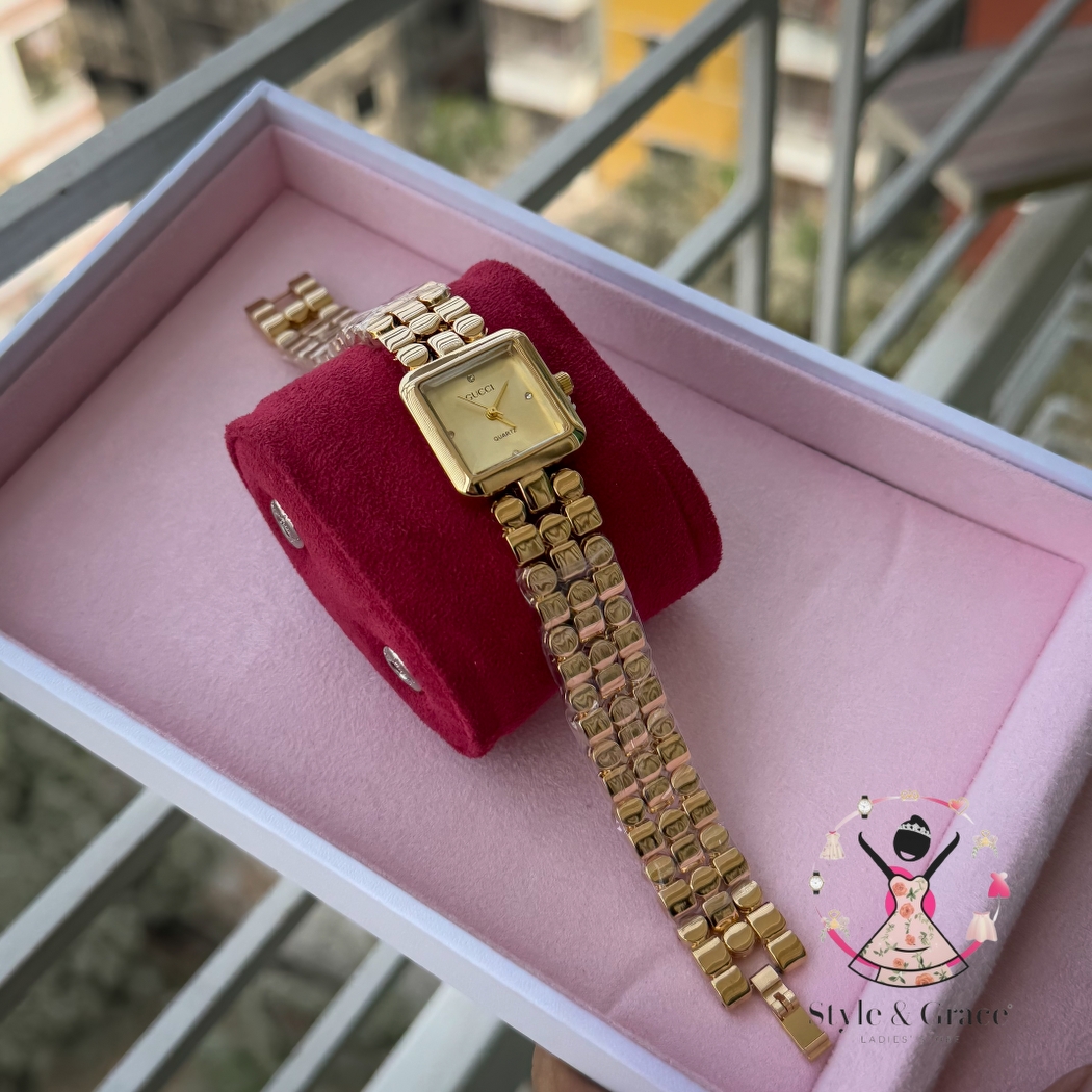 Gucci Square dial | Full gold body | Sunflower gold dial_img_5