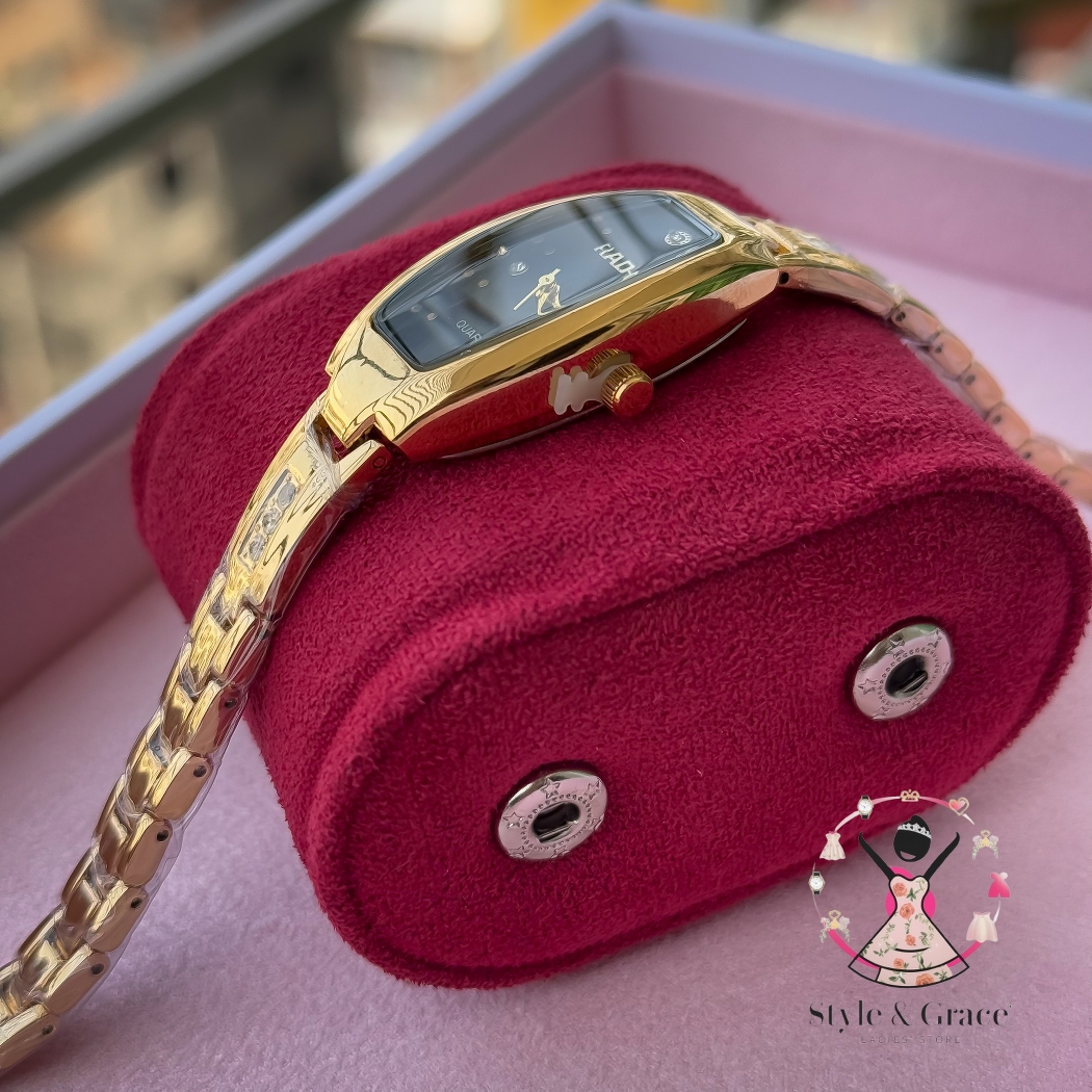 Rado Slim Square Long | Full Gold | Black Dial_img_4