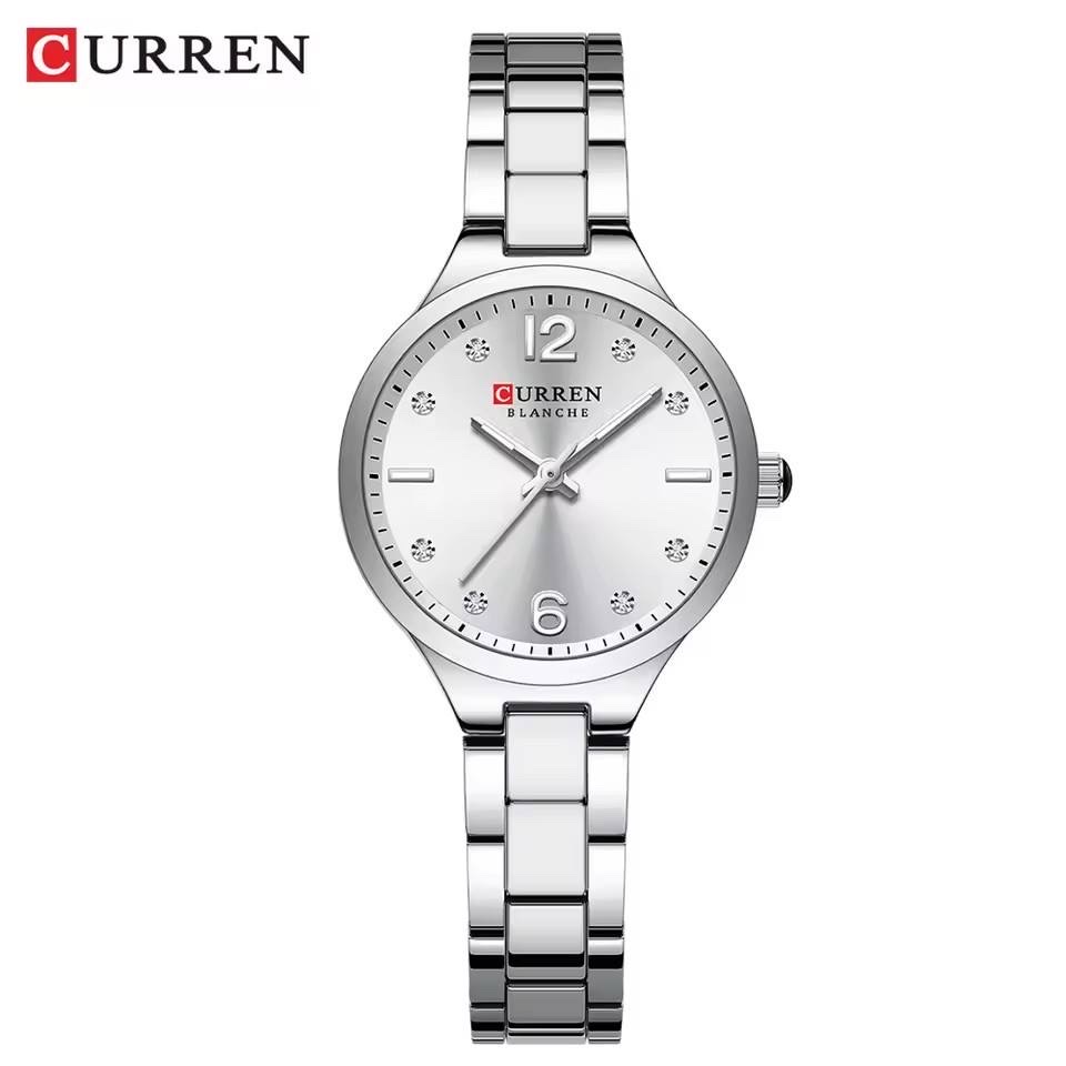 Curren 9105 Ladies Chain Watch- Silver Dial- Silver Bezel- Silver Chain- TF Code CR989CF_img_0