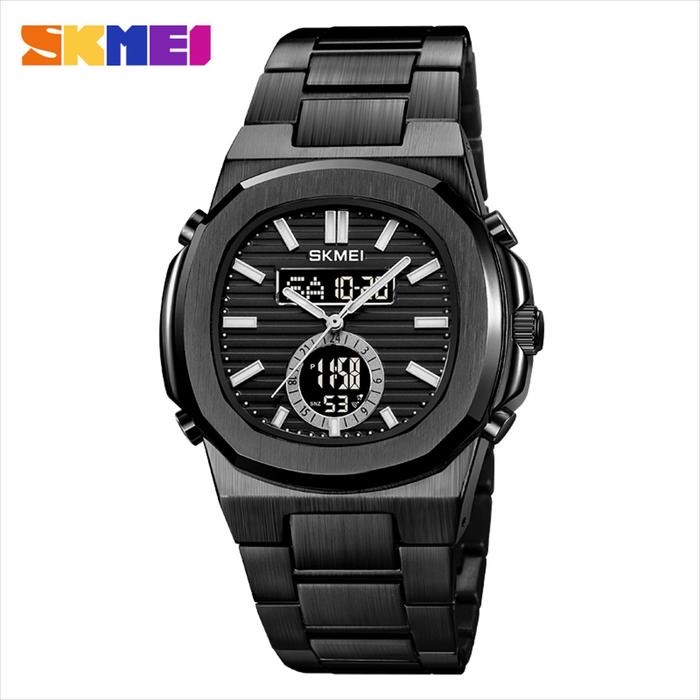 Skmei 2279 Dual Time Stainless Steel Digital Watch For Men