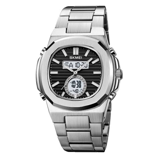 Skmei 2279 Dual Time Stainless Steel Digital Watch For Men_img_6