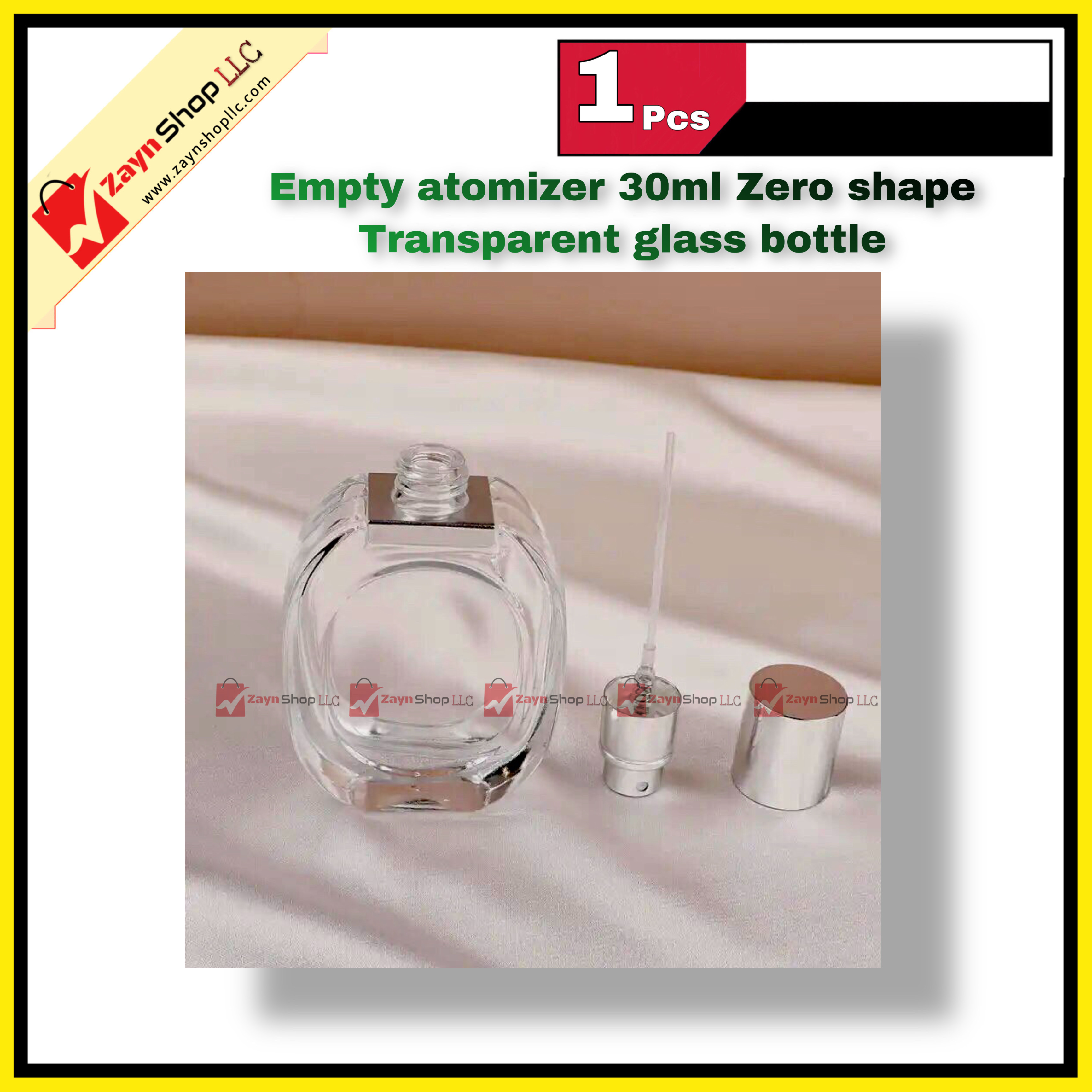 Empty atomizer 30ml Zero shape Transparent glass bottle 1 pcs_img_1