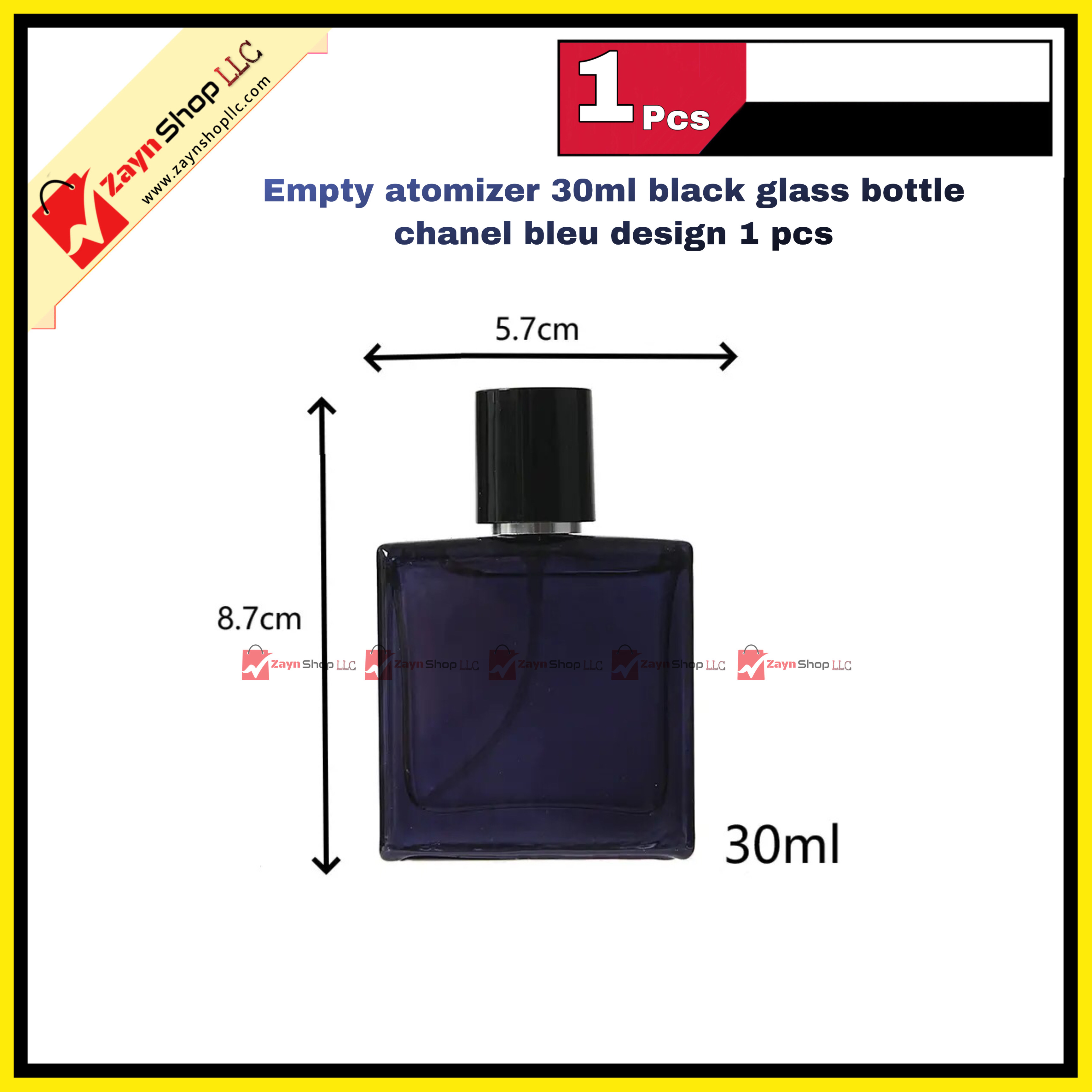 Empty atomizer 30ml black glass bottle chanel bleu design 1 pcs_img_1