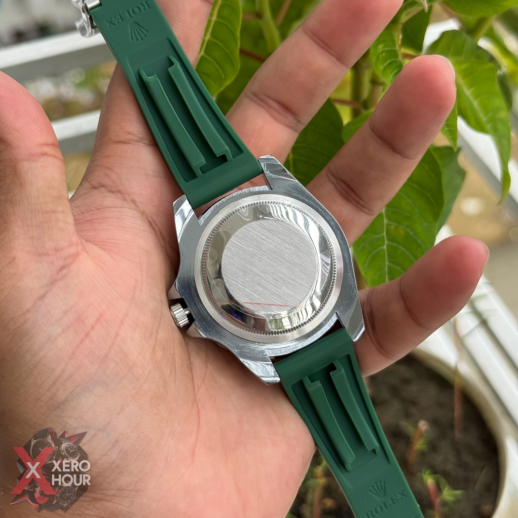 Rolex Yacht Master | Silicon Strap | Silver with Green belt dial_img_1