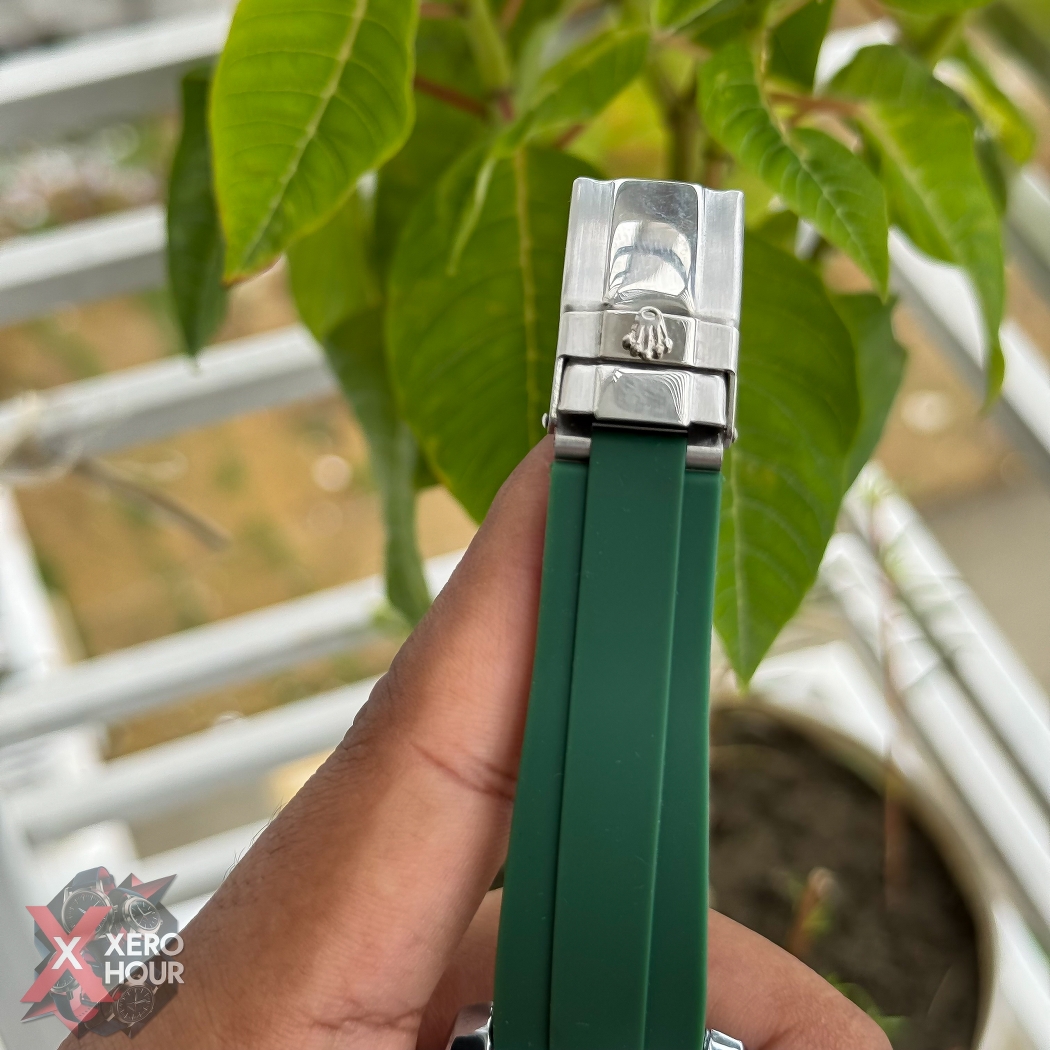 Rolex Yacht Master | Silicon Strap | Silver with Green belt dial_img_3