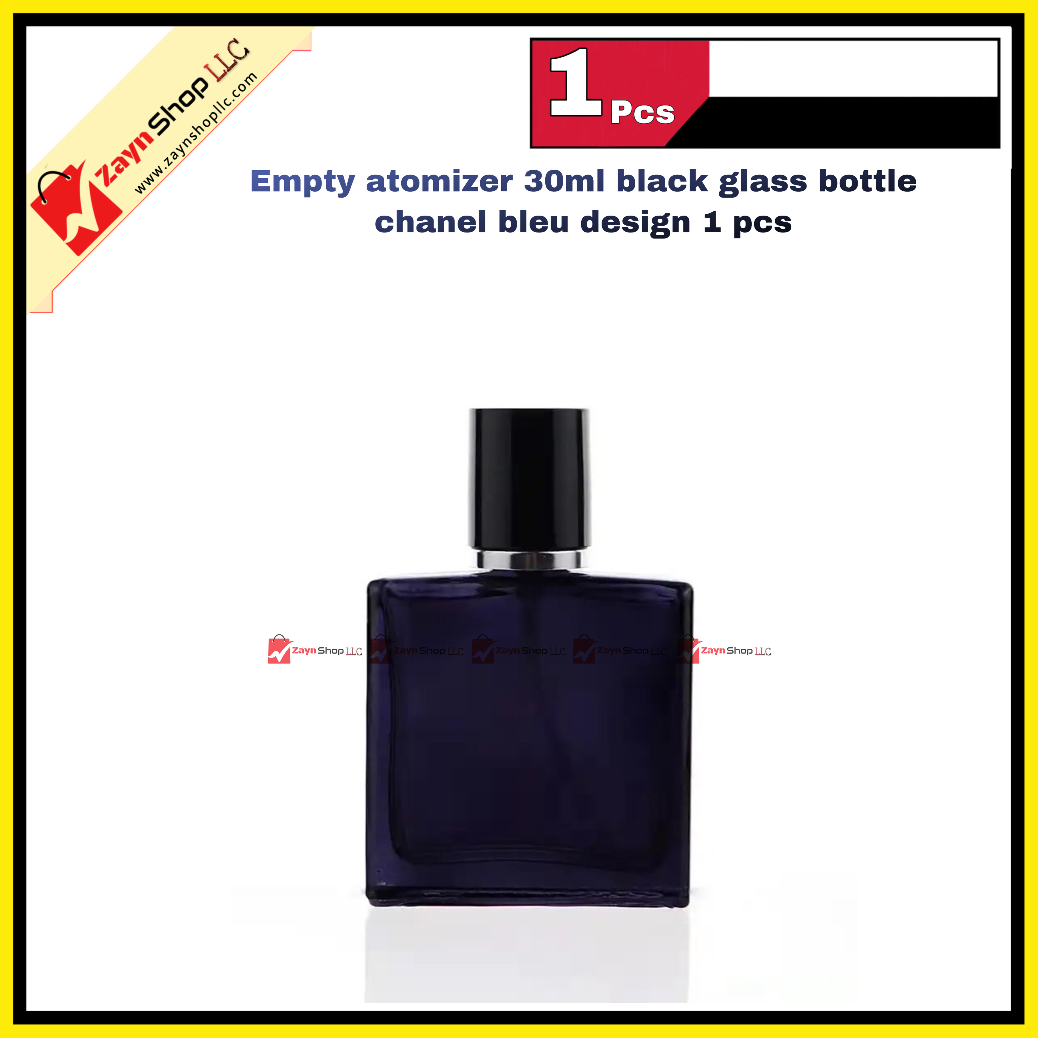 Empty atomizer 30ml black glass bottle chanel bleu design 1 pcs_img_3