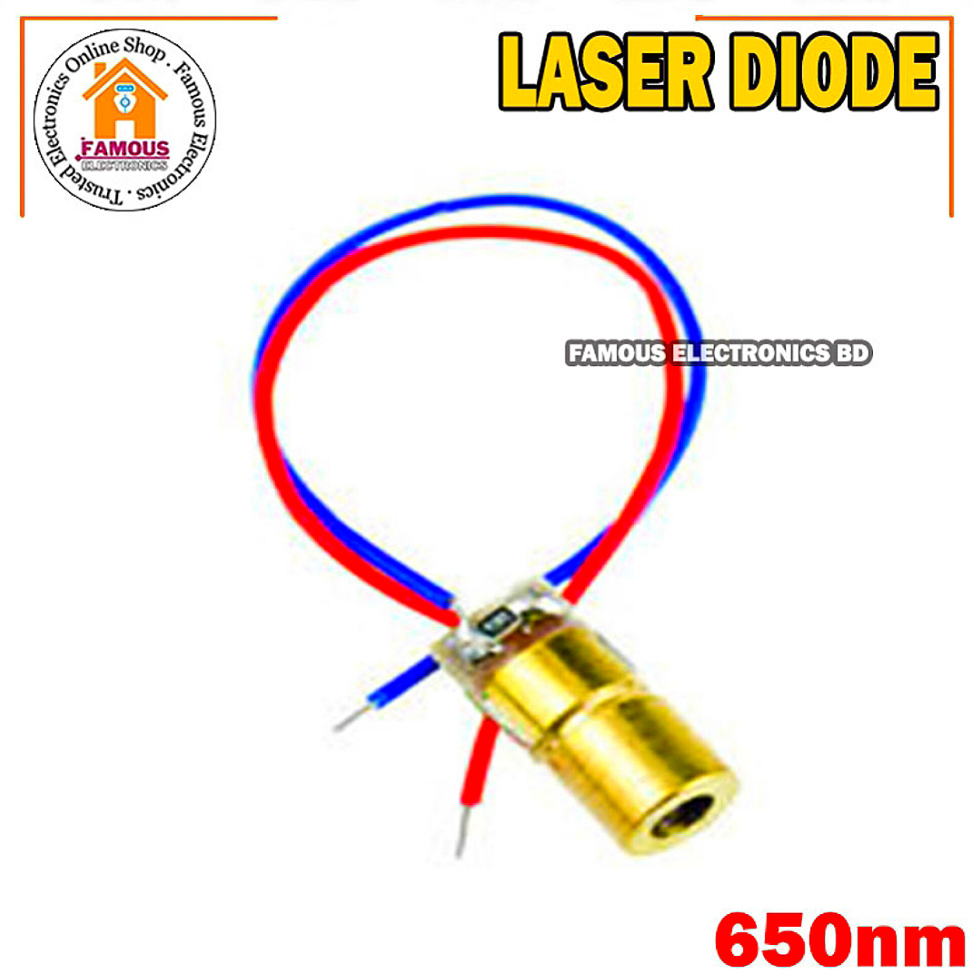 650nm 6mm DC 5V 5mW Laser Dot Diode Module Red Copper Head_img_5
