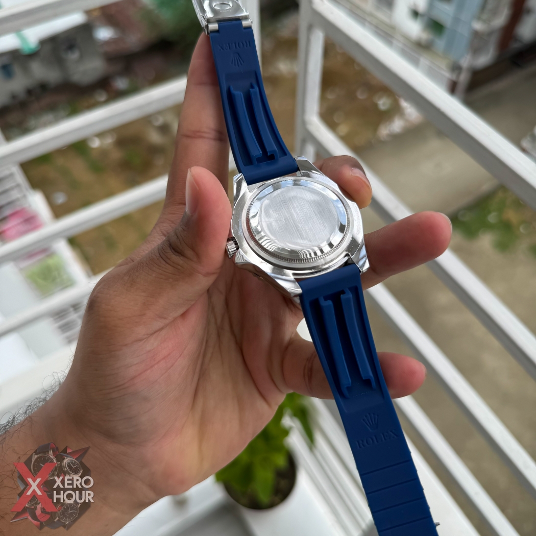 Rolex Yacht Master | Silicon Strap | Blue belt silver bezel blue dial_img_4