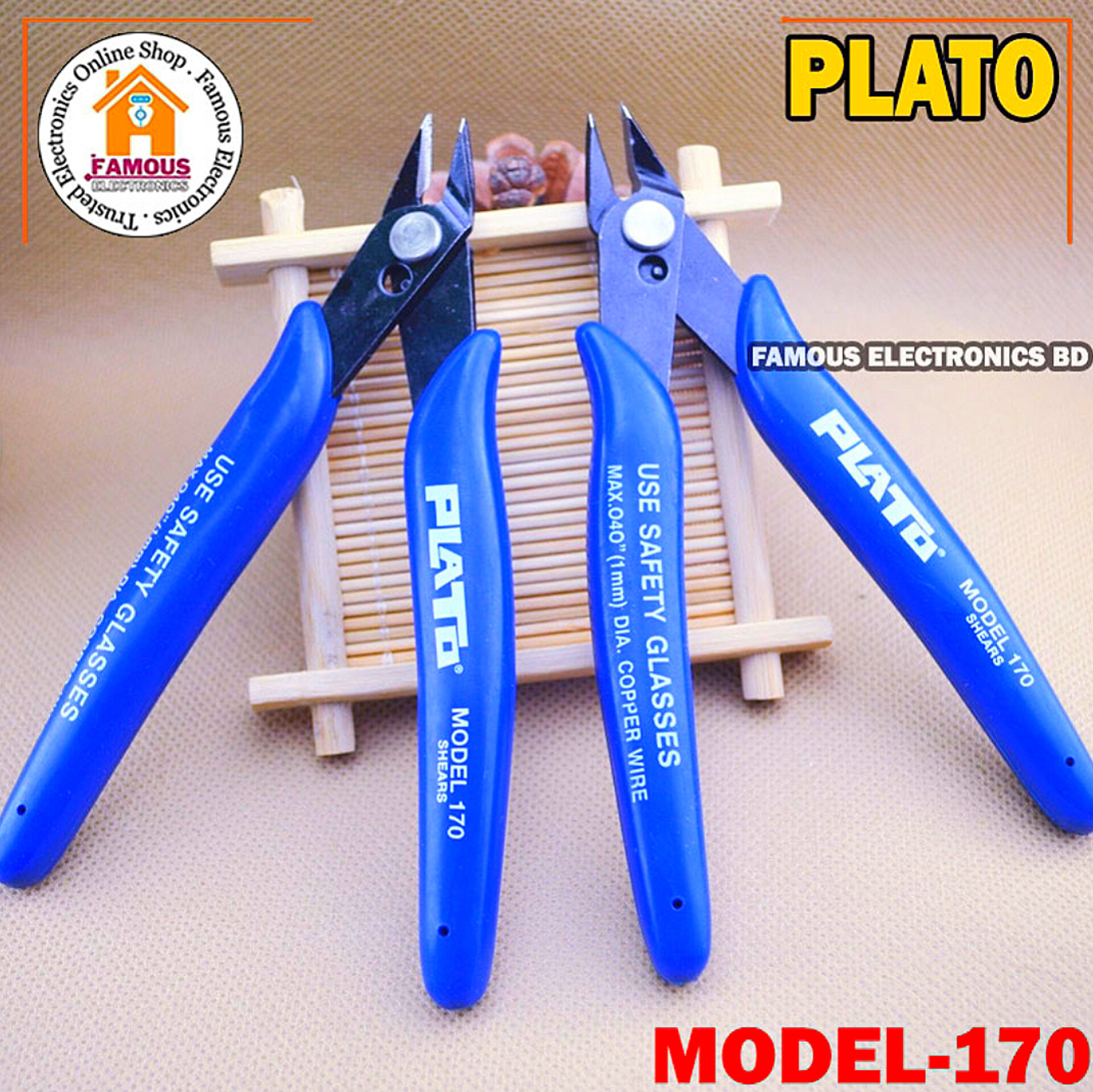 High-Quality Wire Cutter PLATO 170 Wishful Clamp DIY Electronic Diagonal Pliers Side Cutting Nippers - Precision Wire Cutting Tool for Electronics_img_5