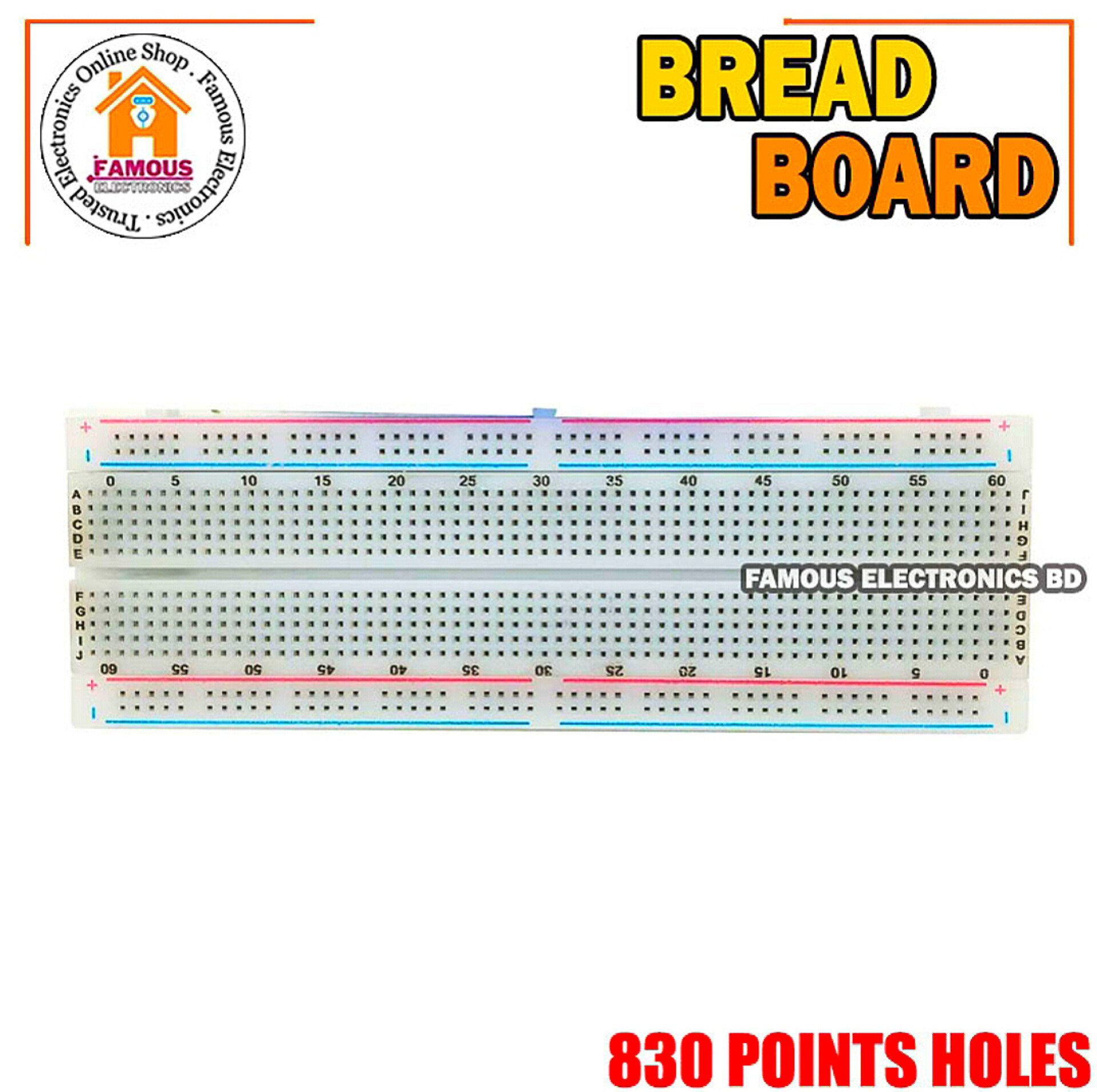 MB102 Solderless Breadboard 16.5x5.5cm 830 Point Prototype PCB MB-102 Breadboard Use Project Uno R3 ESP8266 Jumper Wire_img_2