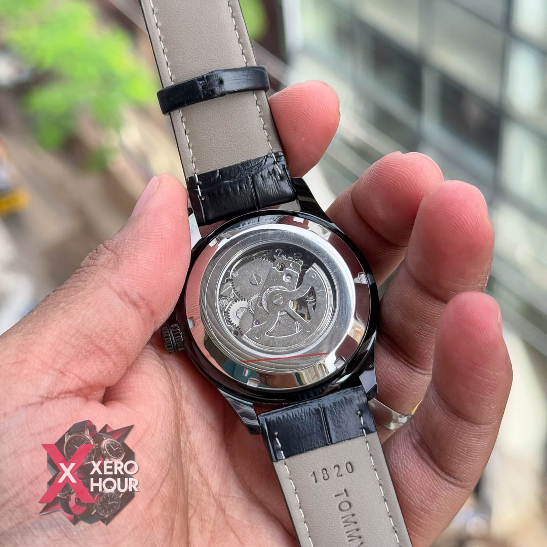 Tommy hilfiger Automatic movement | Leather belt watch Black dial_img_1