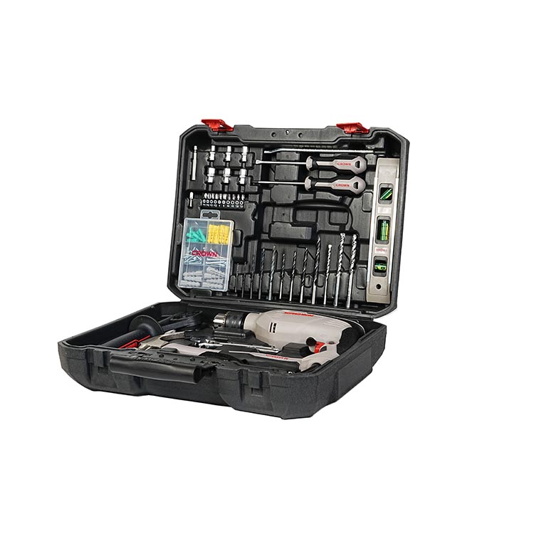 CROWN CK10-XA98 Professional Impact Drill With 98pcs Set of Tools & Accessories, Electric drill set, Model: CK10-XA98_img_6