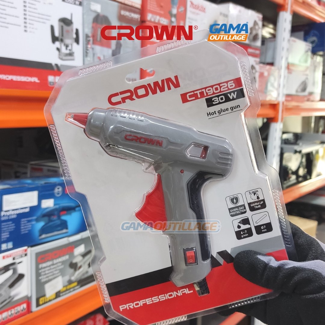 CROWN CT19026, Professional Hot Glue Machine, 30W, 7mm; CT19026_img_1