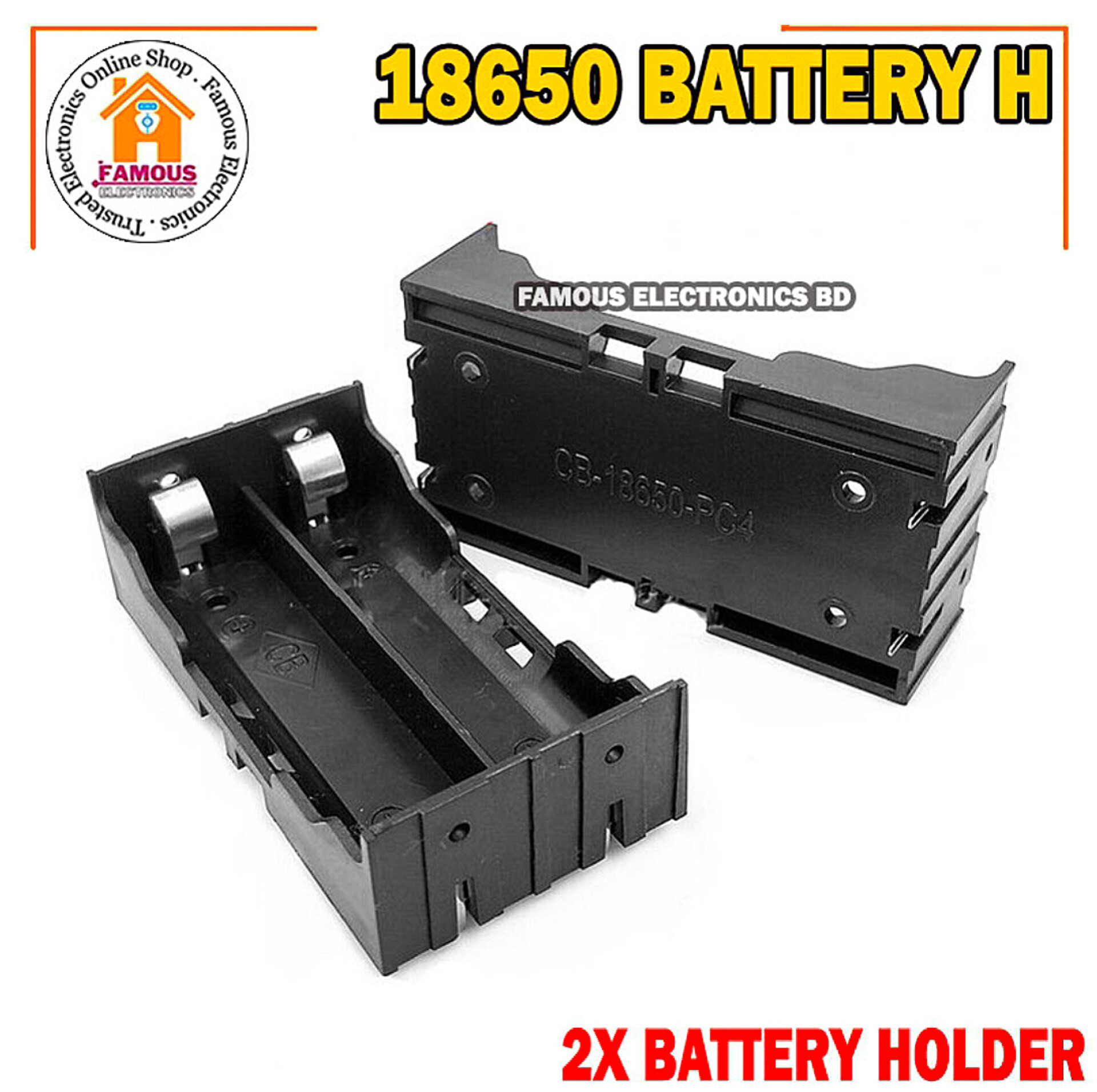 18650 Battery Case Holder Bracket Storage Holder 2X Slot for 2 Cell_img_4