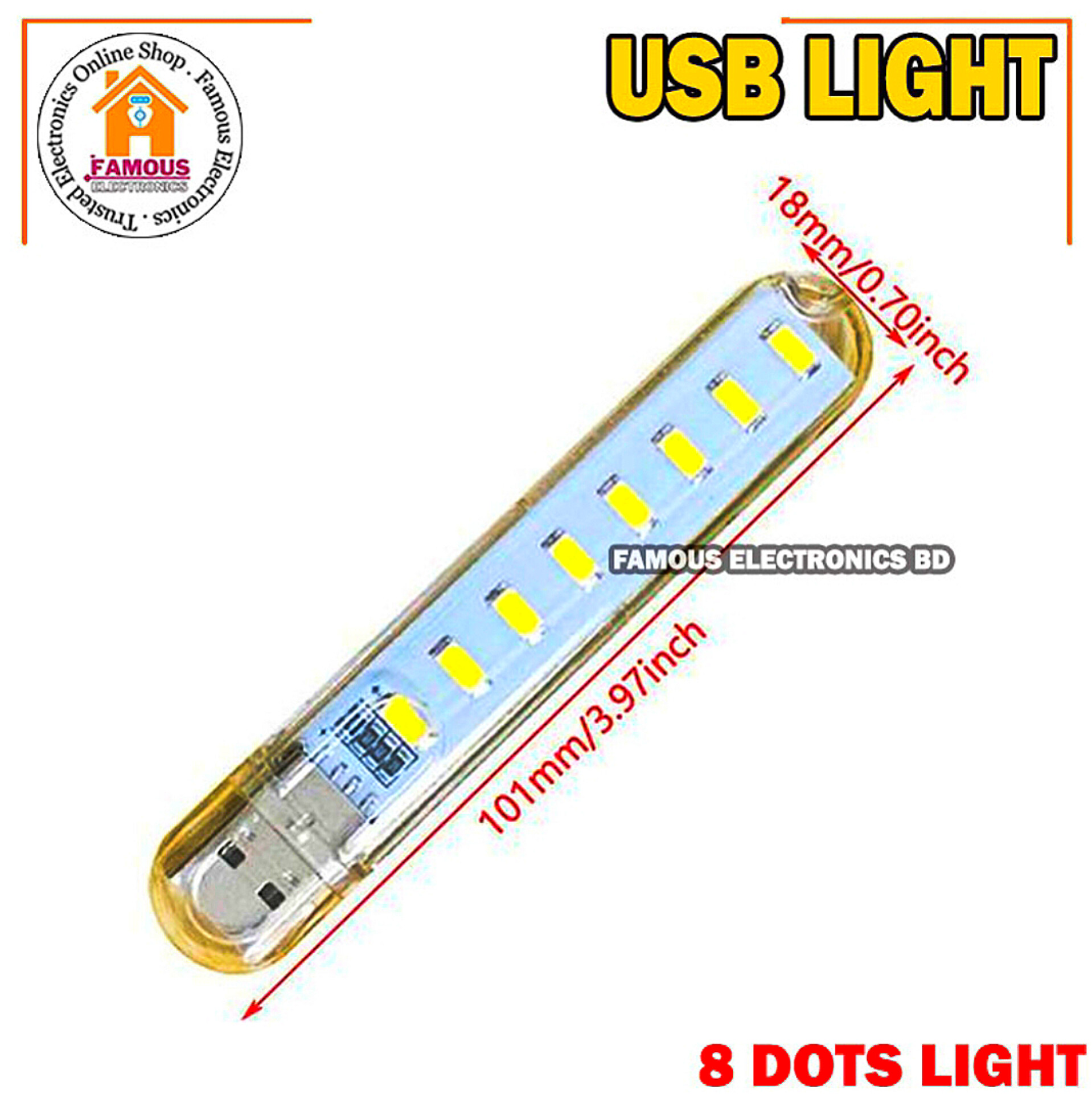 Mini Portable USB LED 5V 8 LED Light SMD Table Desk Lamp Book Flashlight Night Light for Power Bank Laptop Camping_img_4