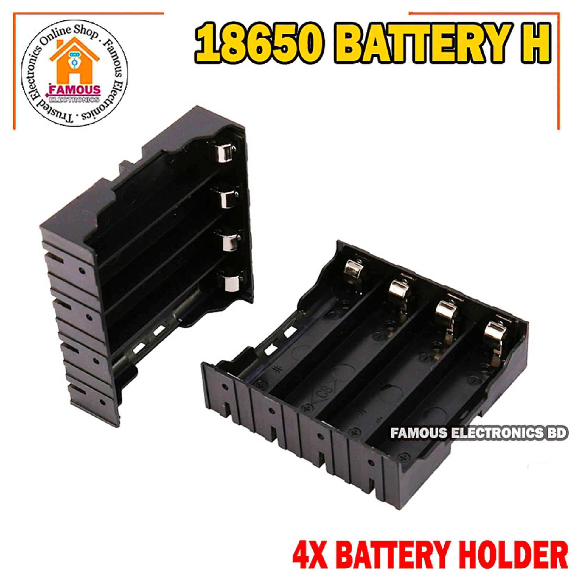 18650 Battery Case Holder Bracket Storage Holder 4X Slot for 4 Cell_img_6