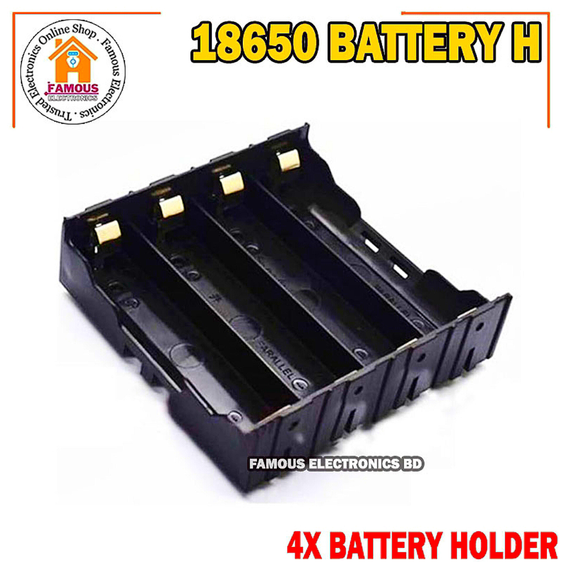 18650 Battery Case Holder Bracket Storage Holder 4X Slot for 4 Cell_img_2