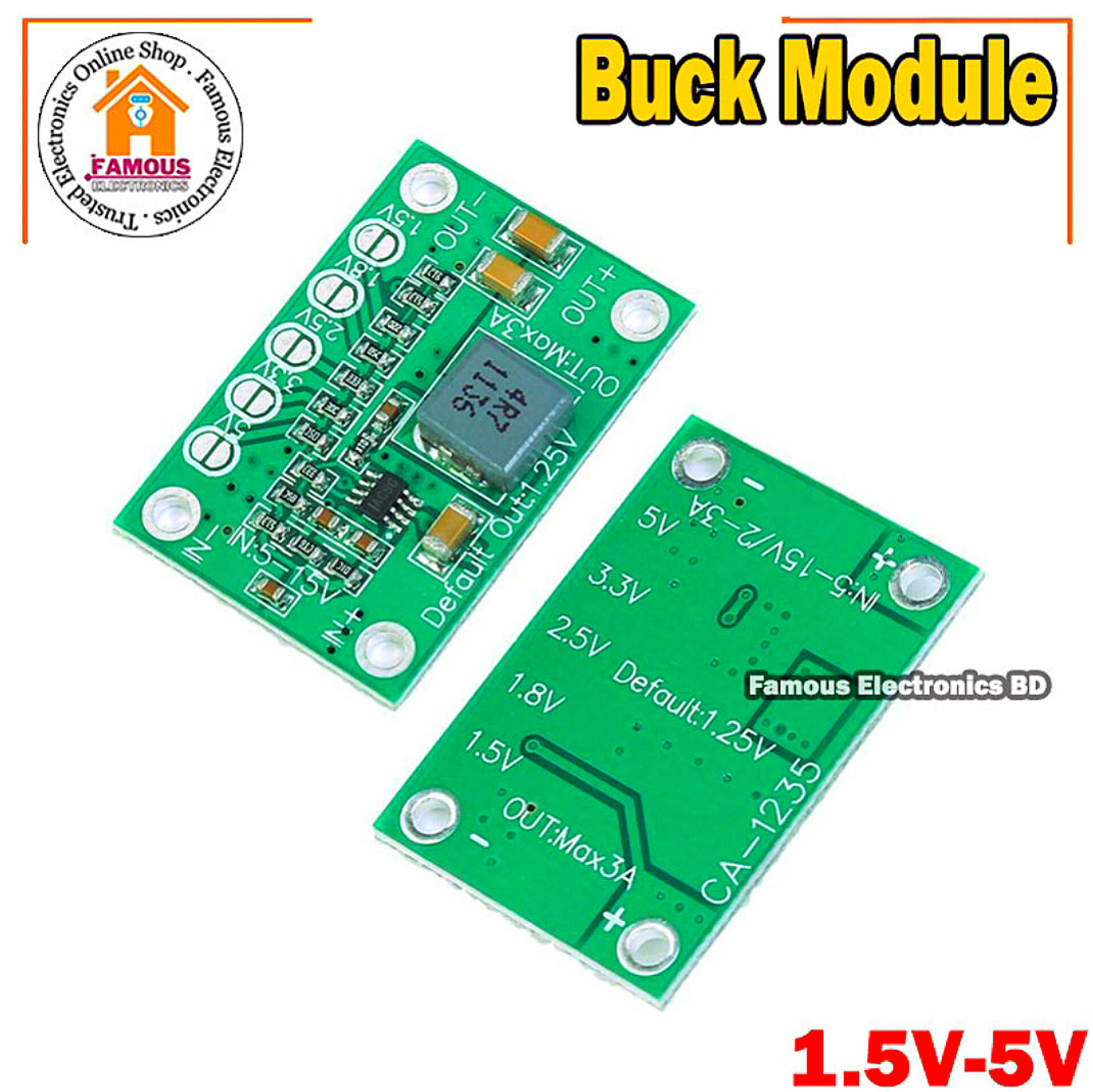 Step-Down Power Module 5V-16V to 1.5V 1.8V 2.5V 3.3V 5V Buck Voltage Converter 3A - Step-Down Module 5V-16V to Adjustable Voltages 3A_img_6