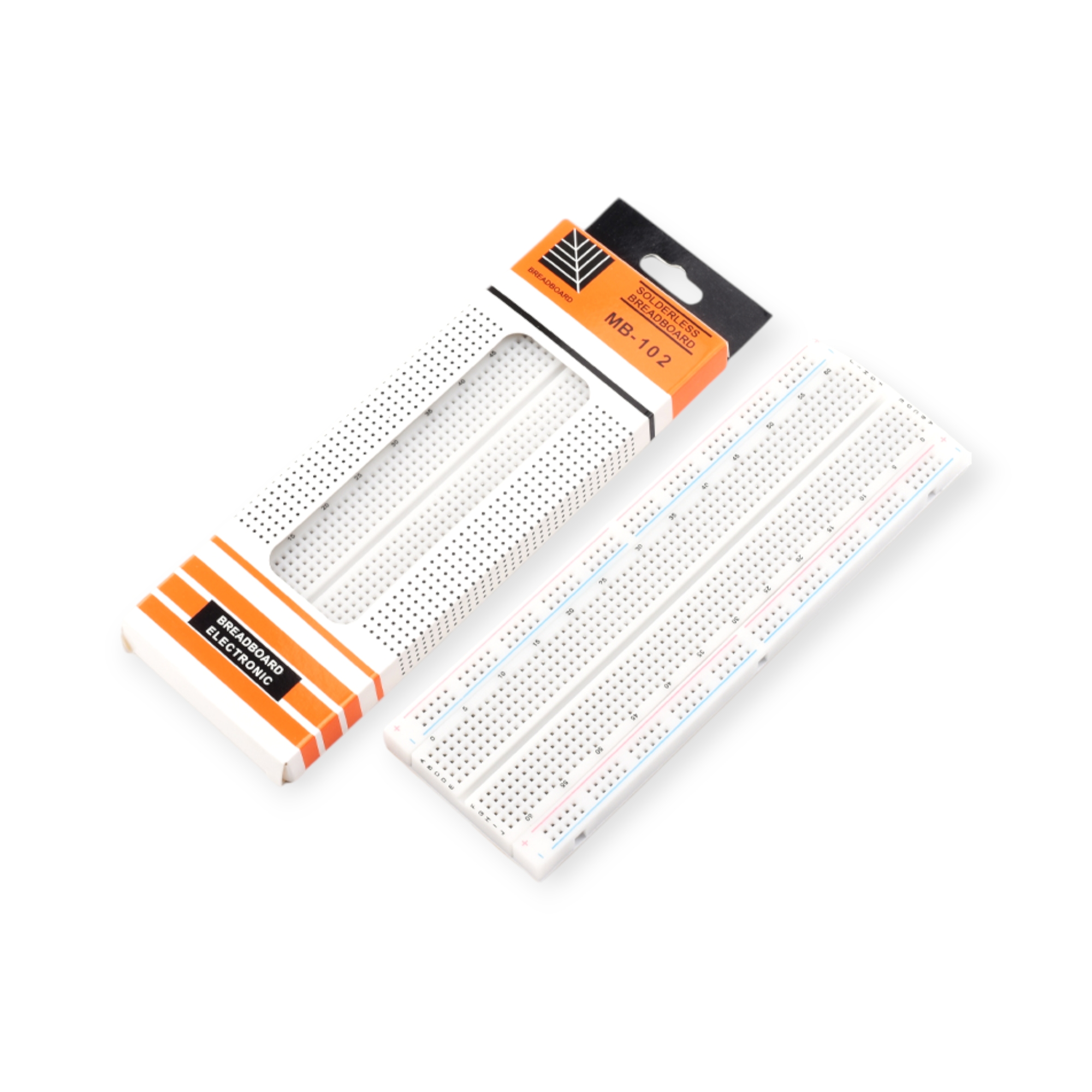 MB-102 830 Point Solderless Breadboard | PCB Test & Development Board for Arduino | 165mm × 56mm