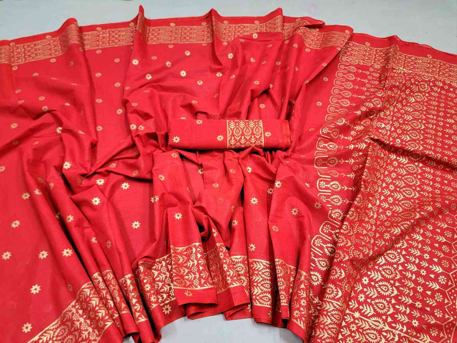 💥 হাফসিল্ক গ্লিটার ওয়ার্ক আফসান প্রিন্ট শাড়ি ব্লাউস পিস সহ 💥_img_2