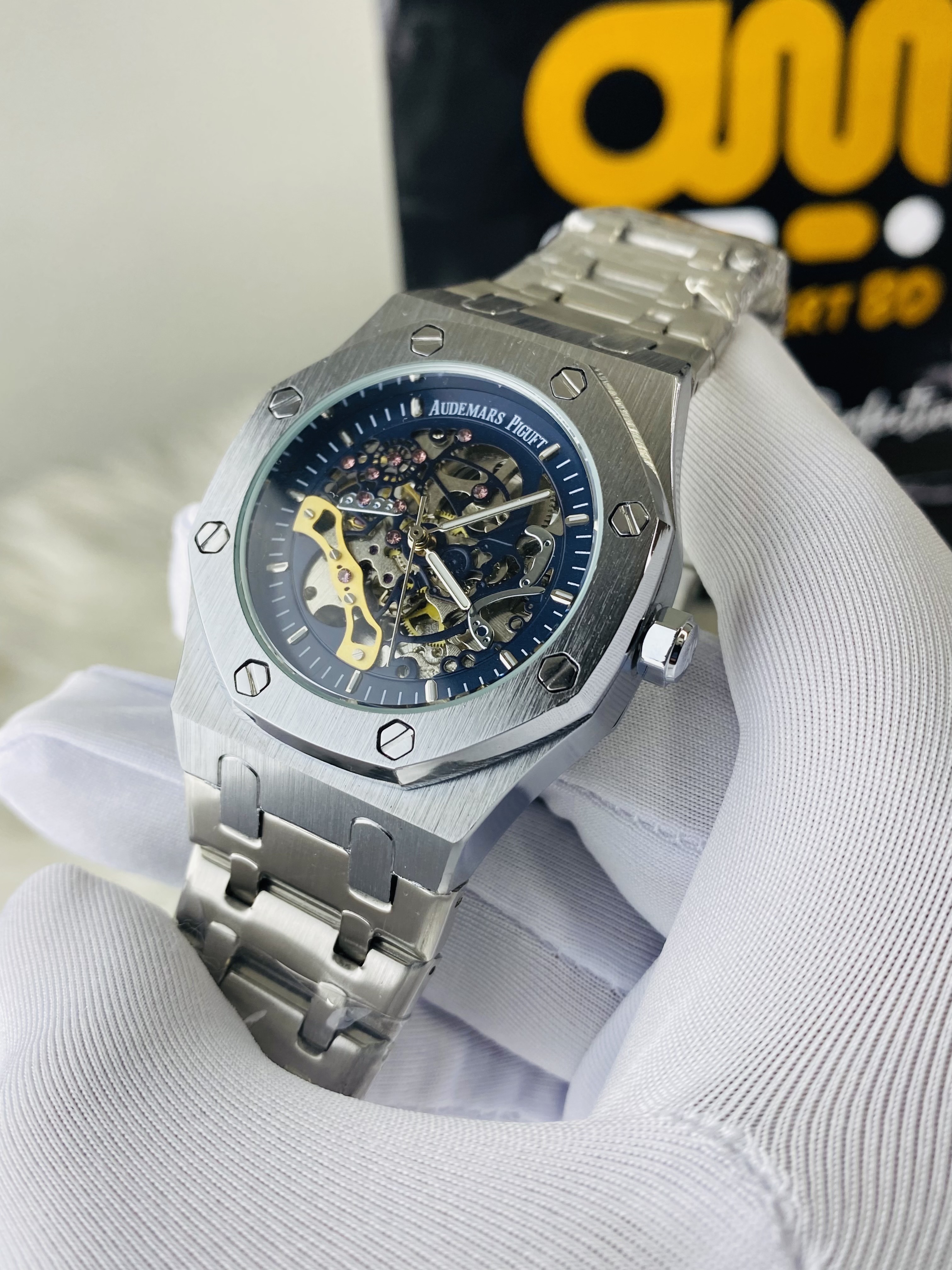 Audemars Piguet ||Automatic Skeleton Silver Chain || AA