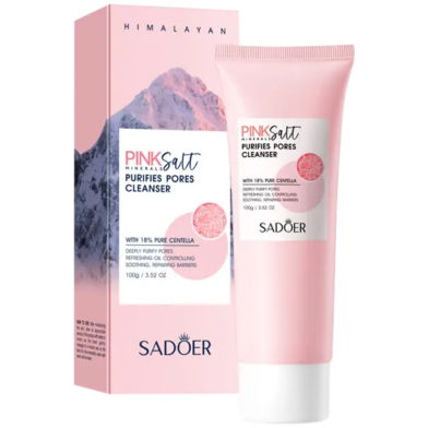 Himalayan Pink Salt Purifies Pores Cleanser 100gmBrand: Sadoer