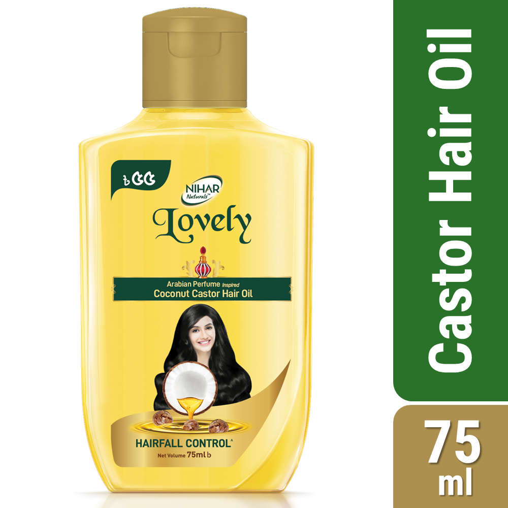 Nihar Lovely Coconut Castor Hair Oil 75ml	(MRP: 55tk)
