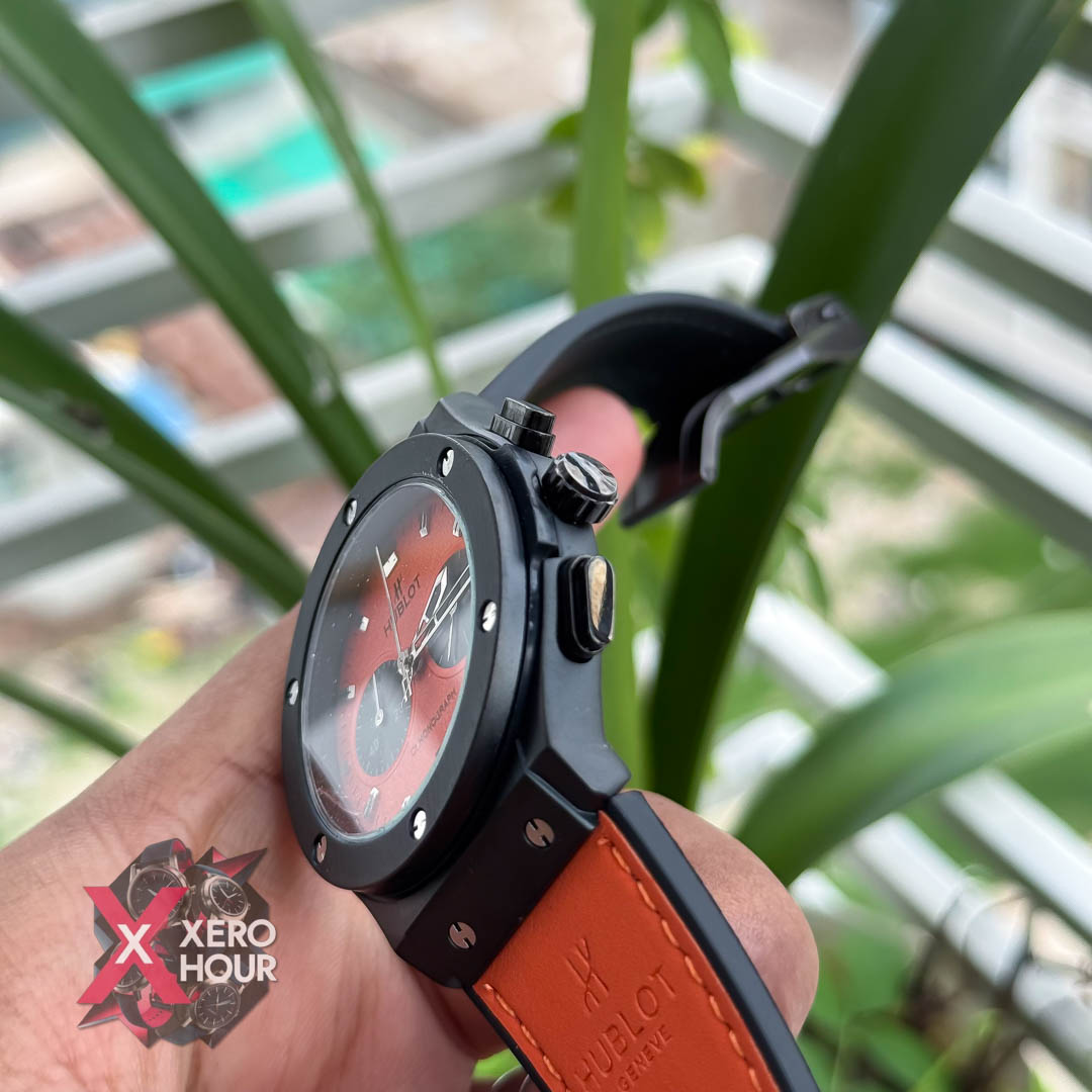 Hublot Classic Fusion Watches Chronograph | Velvet Orange belt -Orange dial_img_2