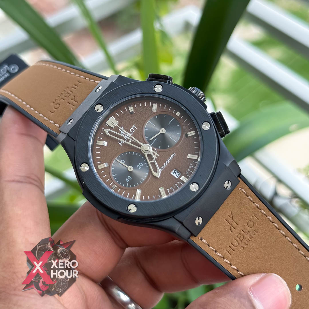 Hublot Classic Fusion Watches Chronograph | Velvet brown Belt Brown Dial_img_3