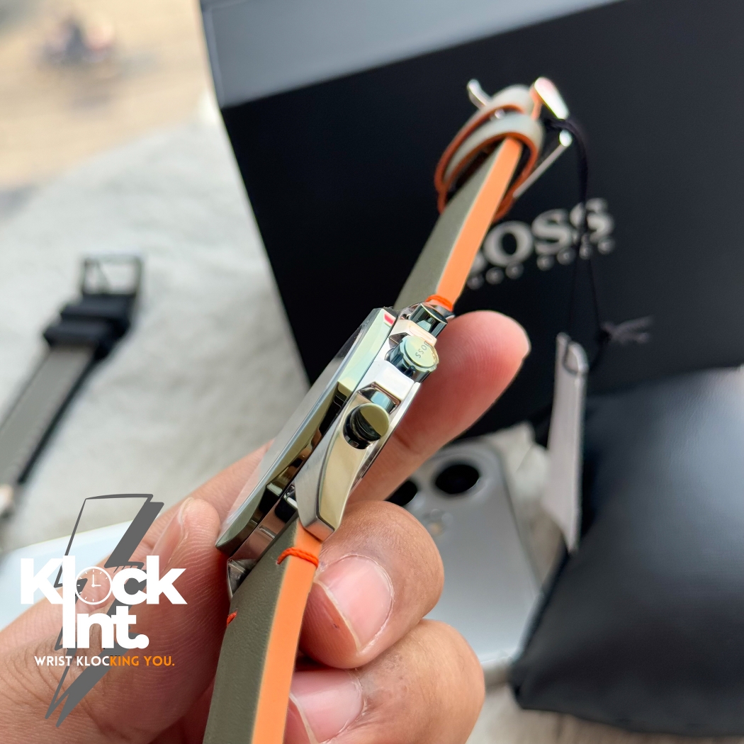 Hugo Boss Cloud Green Dial leather Strap watch |HB 1514018 | Authentic_img_4