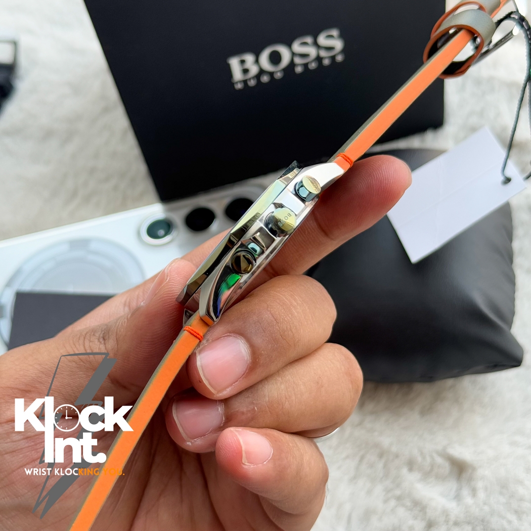 Hugo Boss Cloud Green Dial leather Strap watch |HB 1514018 | Authentic_img_5