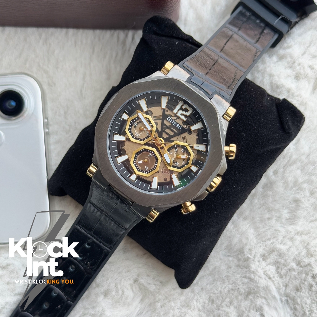 Guess Mens Black Gunmetal Multifunction Watch | GW0492G1