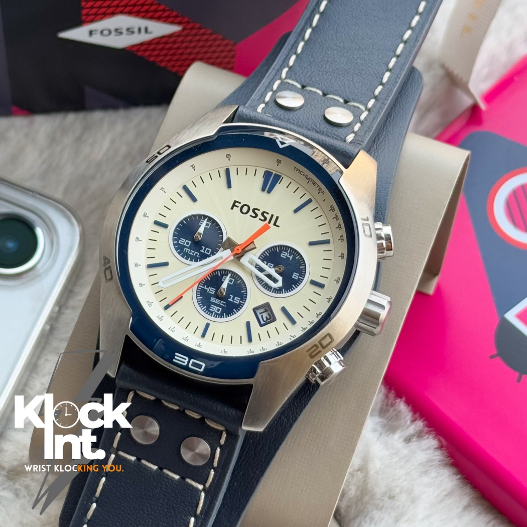 Fossil Coachman Chrongoraph | Blue belt Cream dial | Authentic_img_1