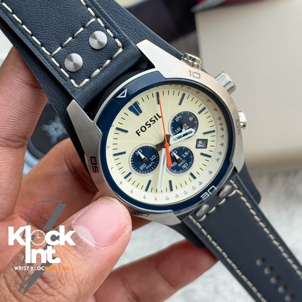 Fossil Coachman Chrongoraph | Blue belt Cream dial | Authentic_img_2