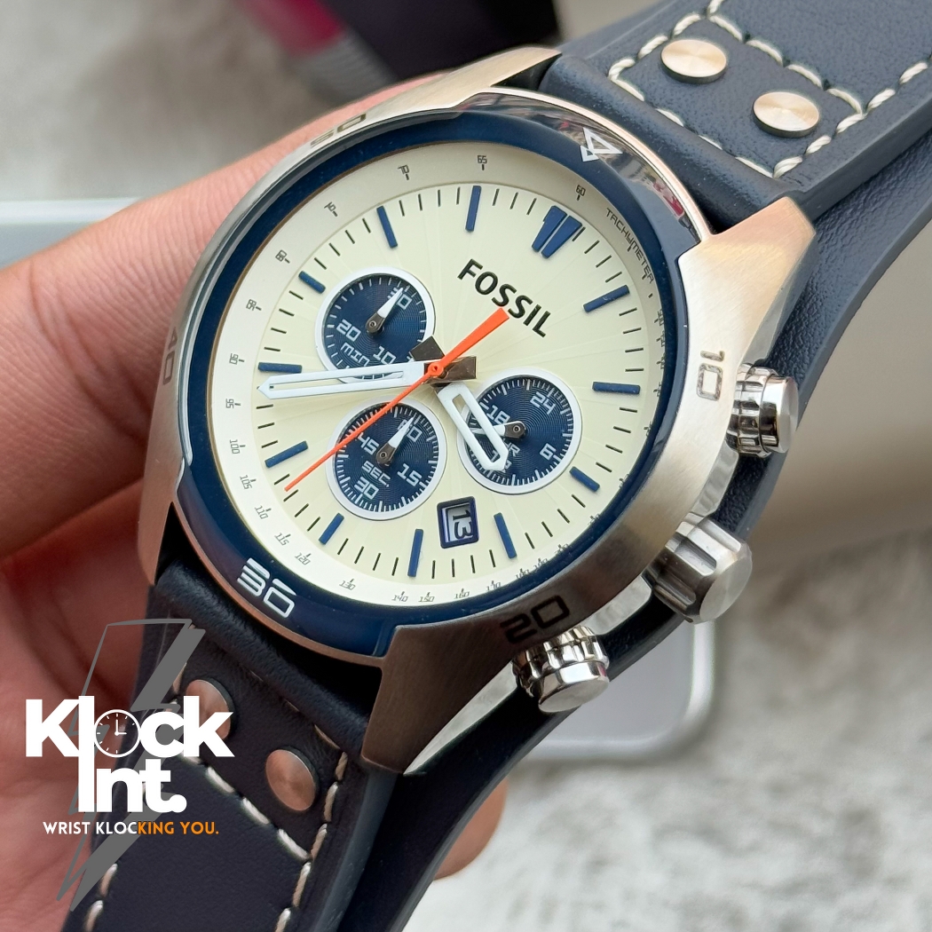 Fossil Coachman Chrongoraph | Blue belt Cream dial | Authentic_img_8