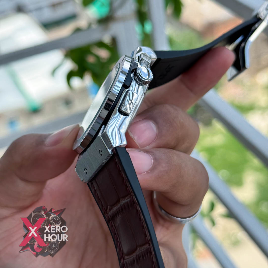 Hublot Classic Fusion Watches Chronograph | Crocodile leather Brown Red_img_1