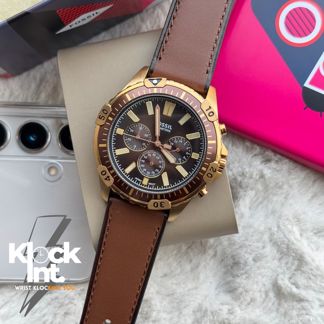 Fossil Golden Chronograph | Authentic Brown_img_1