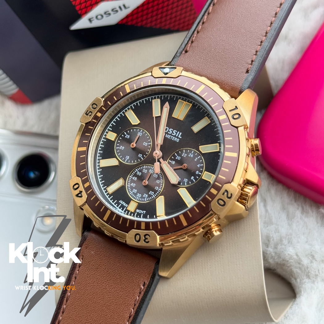 Fossil Golden Chronograph | Authentic Brown_img_3